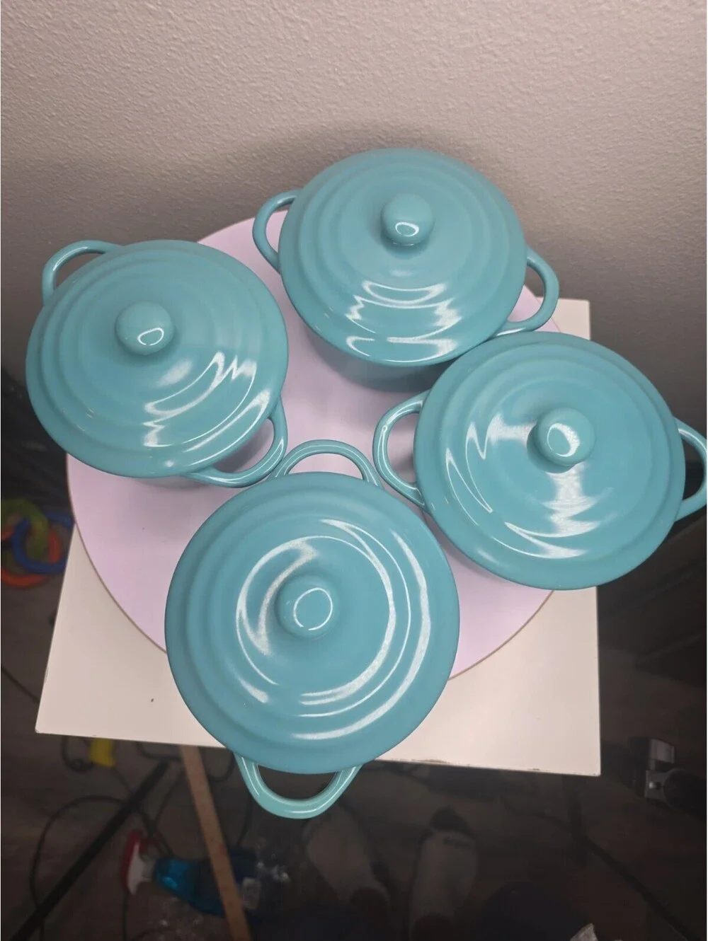 Kook Ceramic Mini Cocotte Set of 4 Casserole Dishes